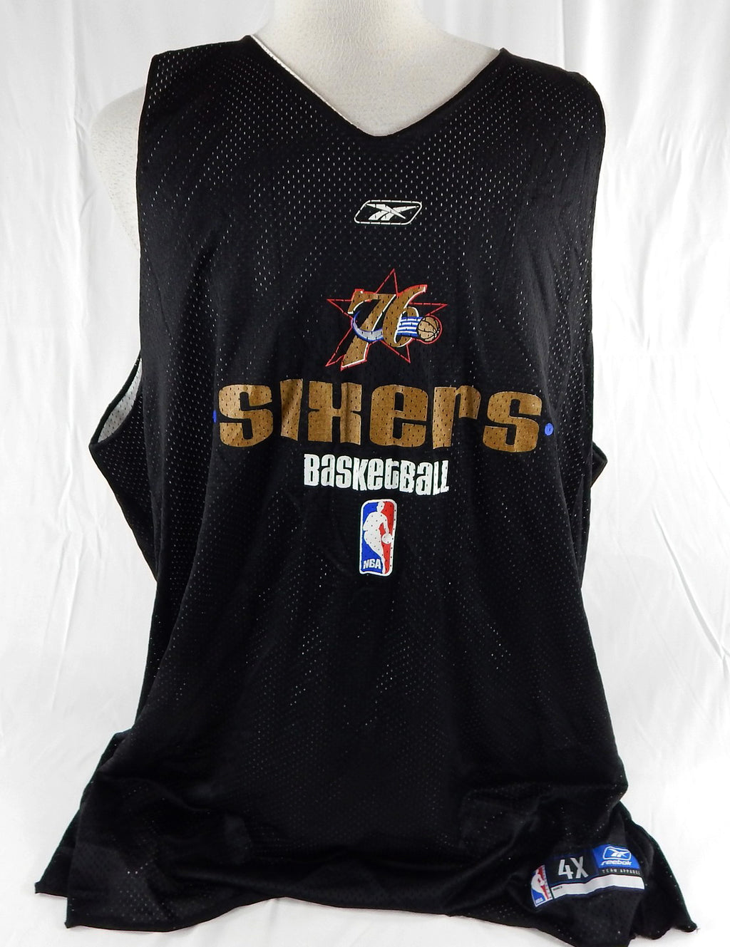 1990s Philadelphia 76ers Game Issued Black Practice Jersey 4XL 076