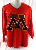 Minnesota Golden Gophers Game Used Red Practice Jersey Hockey 50 153