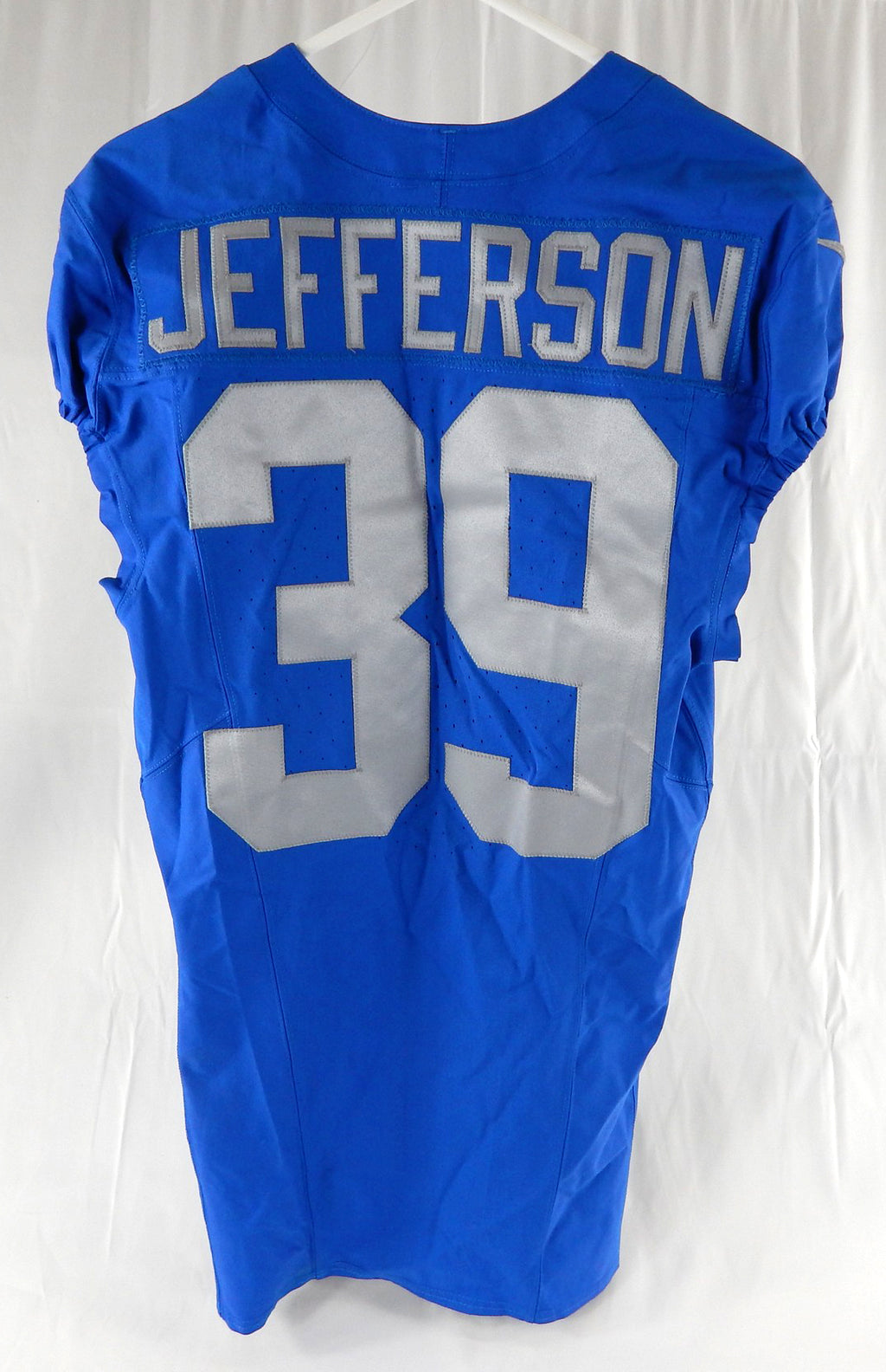 2023 Detroit Lions Jermar Jefferson #39 Game Issued Blue Jersey Thanksgiving 5 Pic2