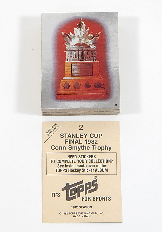 Lot of (50) 1982-83 Topps Hockey Stickers Conn Smythe Trophy #2 Foil