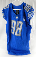 2023 Detroit Lions Brodric Martin #98 Game Issued Blue Jersey 90 Seasons P 46 36
