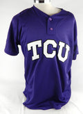 2016 Texas Christian TCU Horned Frogs #33 Game Used Purple Jersey CWS Patch 50 2