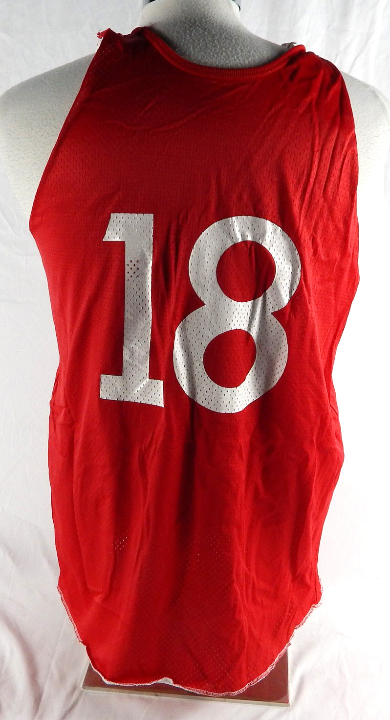 1990s Team USA Basketball #18 Game Issued Red Practice Jersey L 563 Pic2