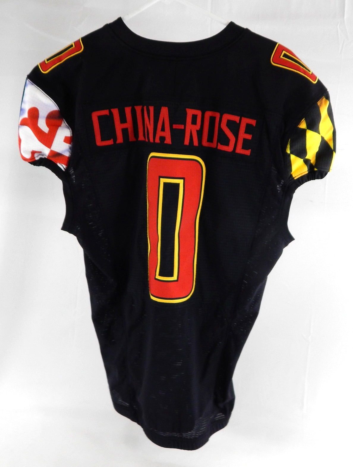 2021 Maryland Terrapins Greg China-Rose #0 Game Used Black Jersey Football 46 15 Pic2