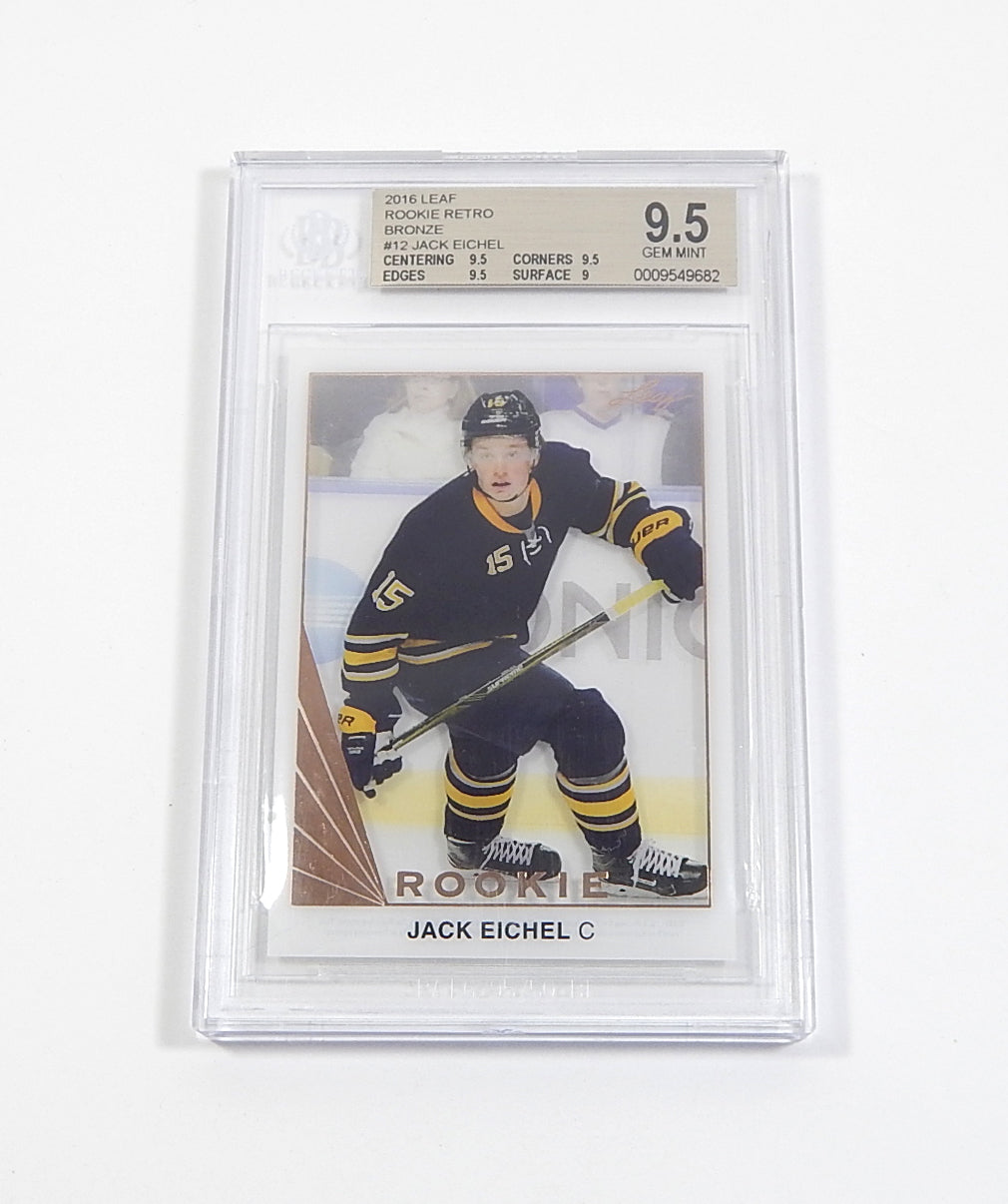 2016-17 Leaf Rookie Retro Bronze Jack Eichel RC #12 Rookie BGS 9.5