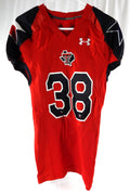 2012 Texas Tech Red Raiders #38 Game Used Red Jersey Lone Star Football NP Rem 9