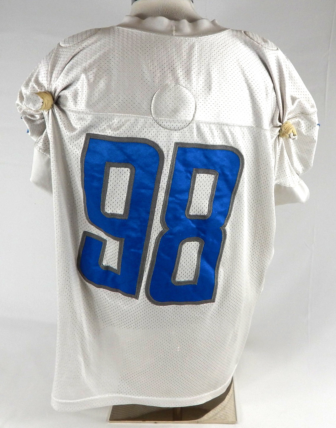 2019 Detroit Lions Damon Harrison #98 Game Used White Practice Jersey 52 327 Pic2