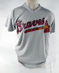 Atlanta Braves #11 Game Used Grey Jersey Minor League DP70166
