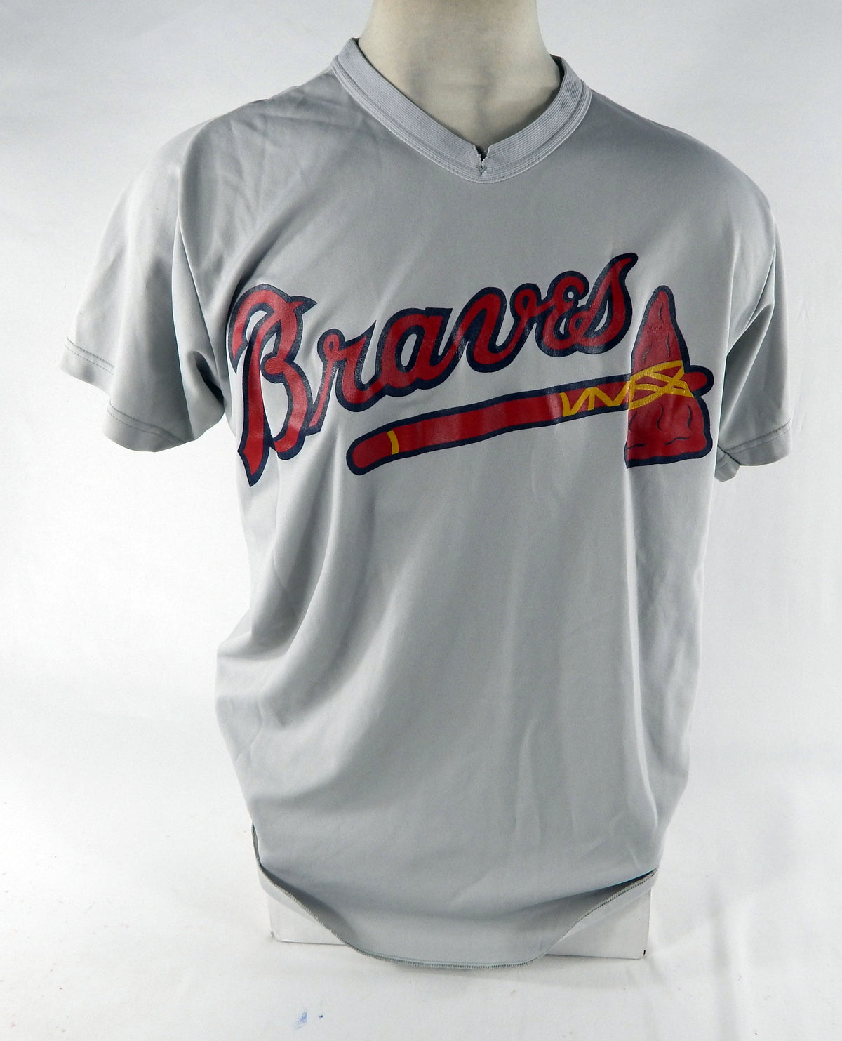 Atlanta Braves #11 Game Used Grey Jersey Minor League DP70166