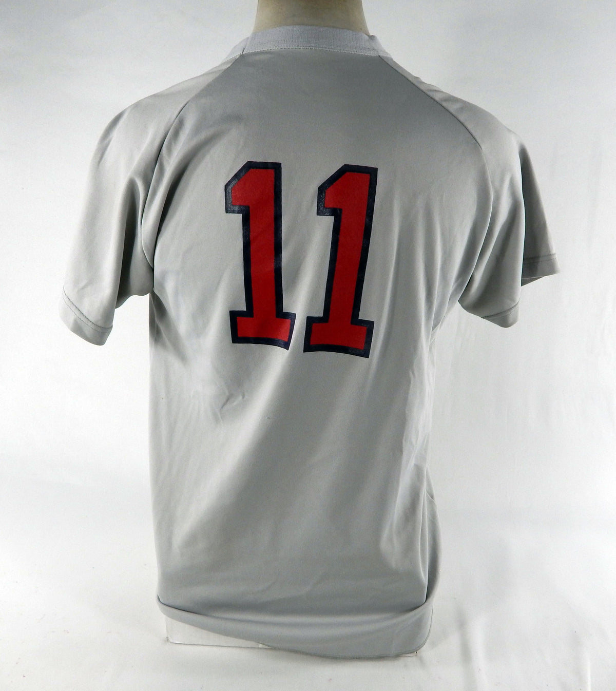 Atlanta Braves #11 Game Used Grey Jersey Minor League DP70166 Pic2