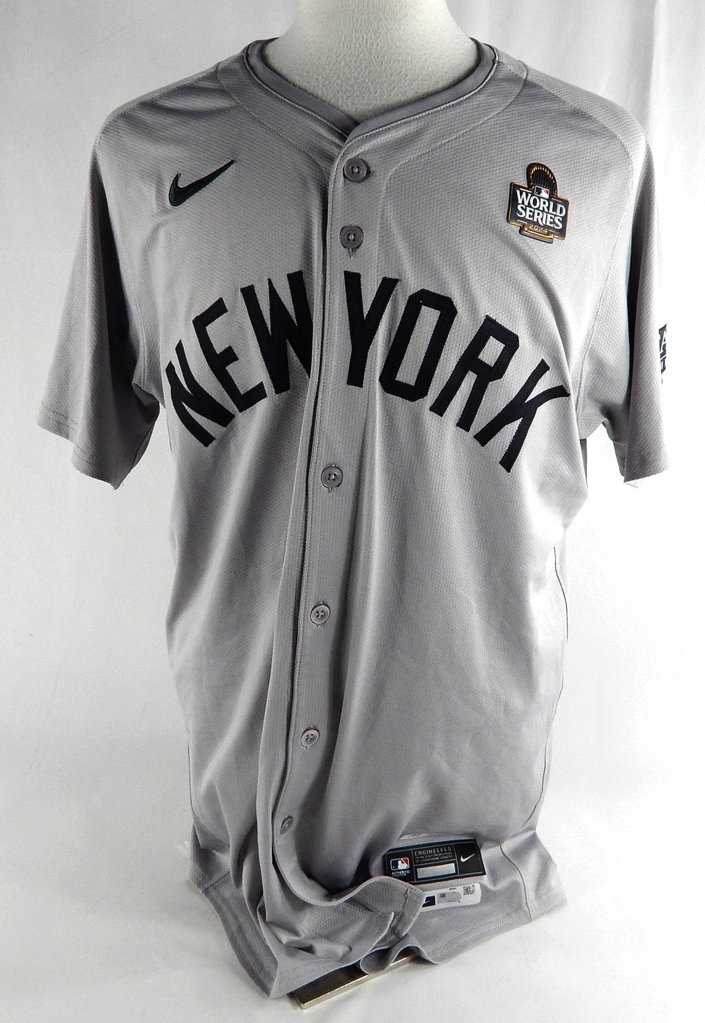 2024 New York Yankees Travis Chapman #75 Game Issued Grey Jersey World Series 8