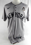 2024 New York Yankees Travis Chapman #75 Game Issued Grey Jersey World Series 8