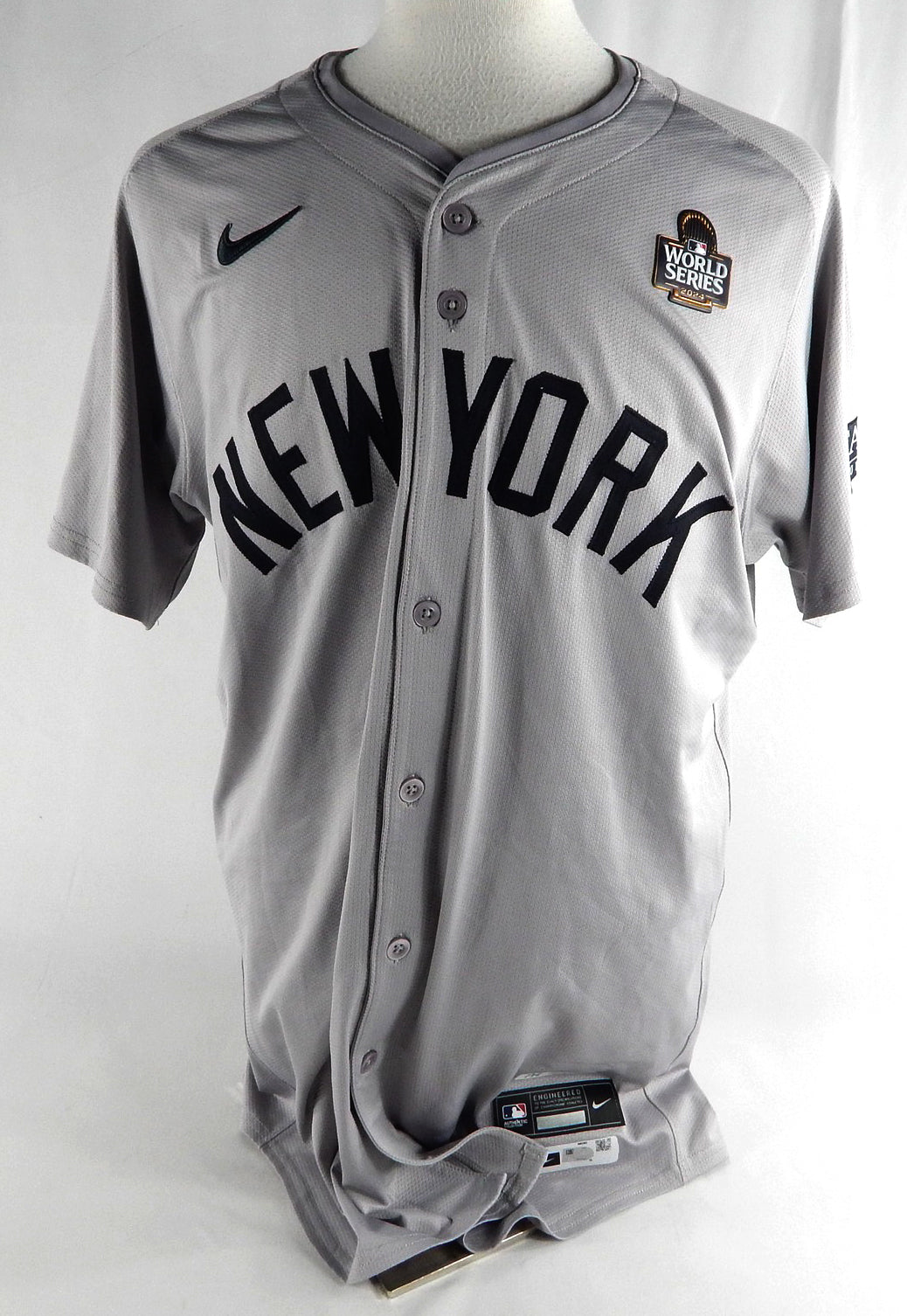 2024 New York Yankees Travis Chapman #75 Game Issued Grey Jersey World Series 8