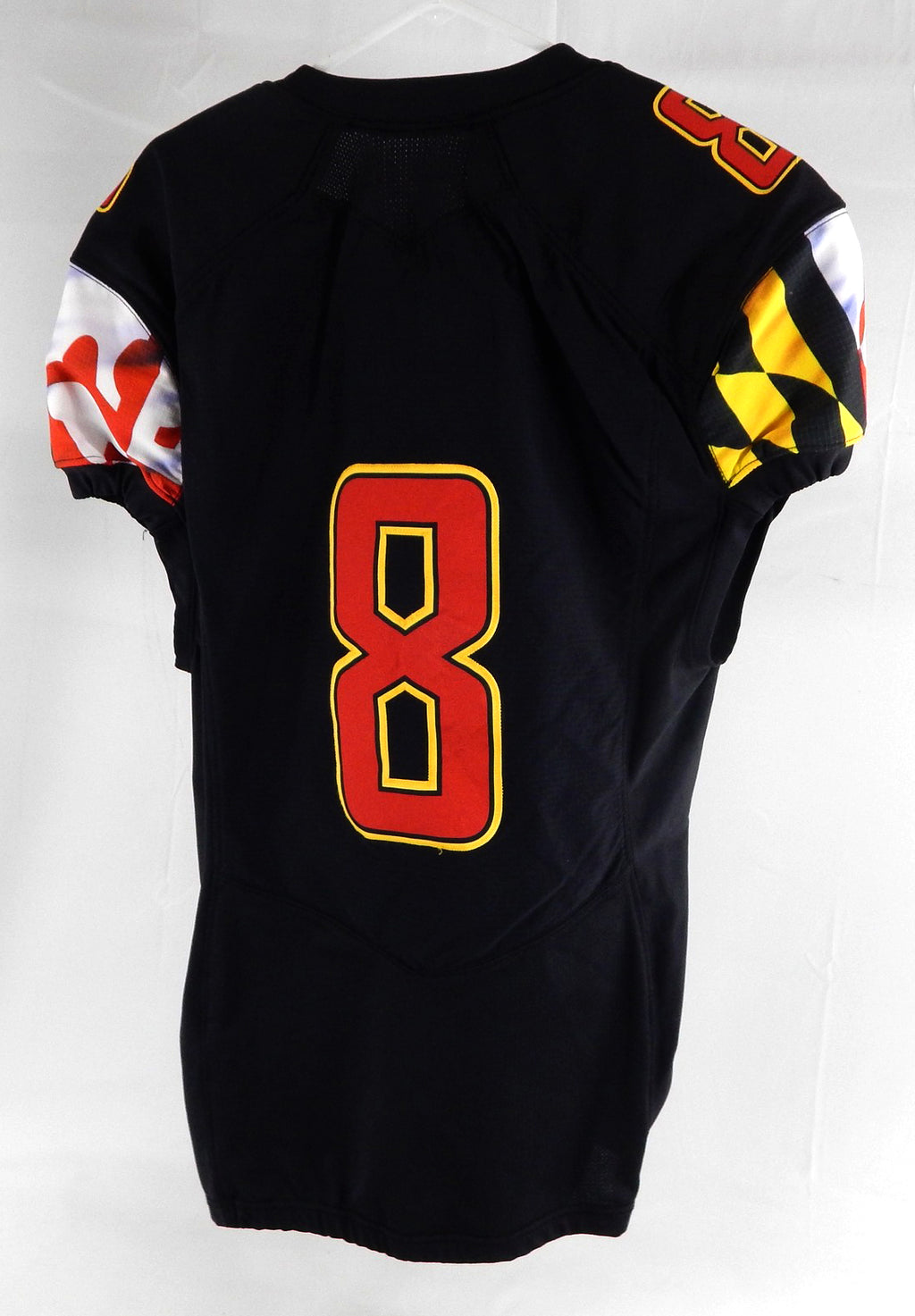 2020 Maryland Terrapins #8 Game Used Black Jersey Football NP Rem 44 16 Pic2