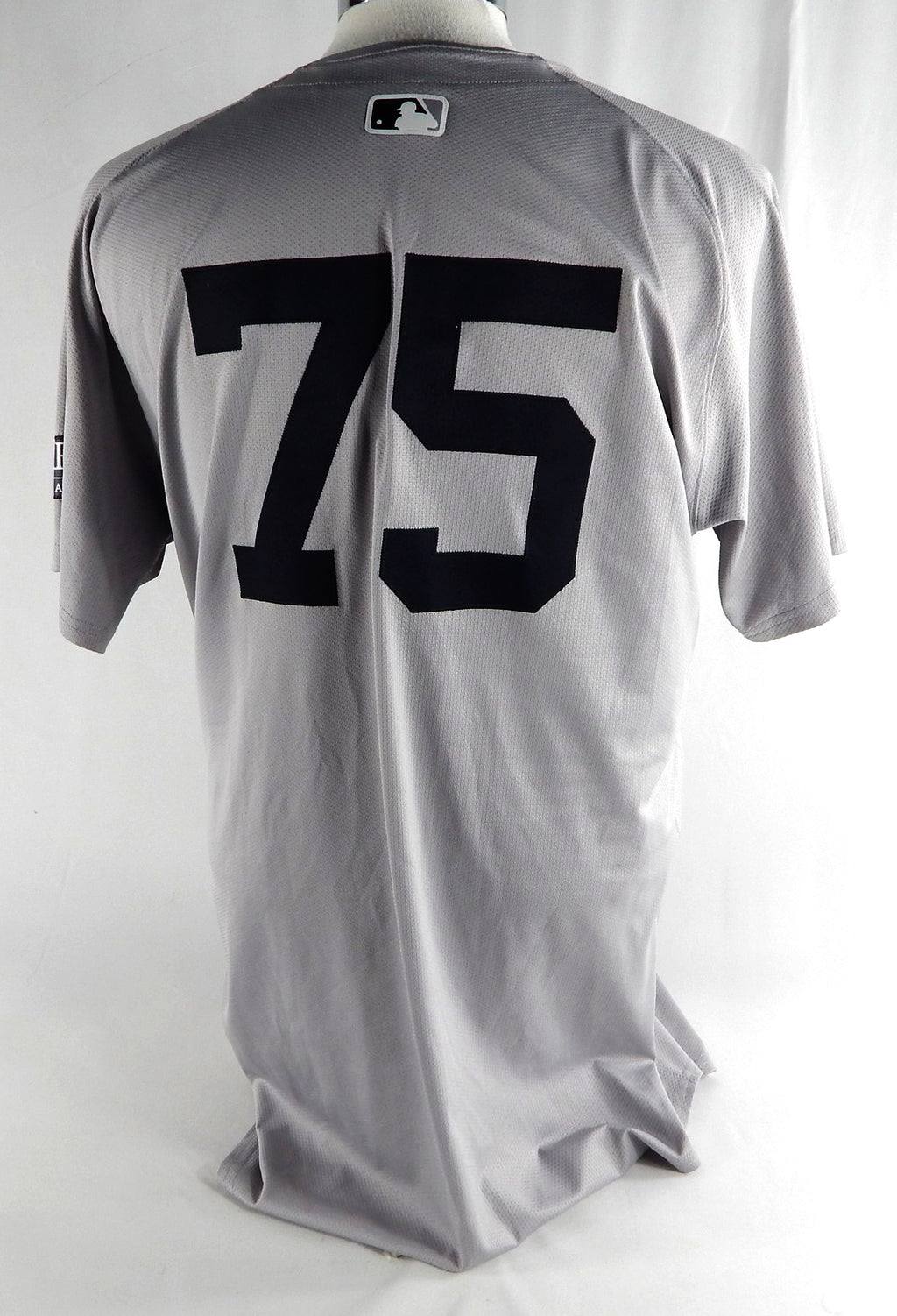2024 New York Yankees Travis Chapman #75 Game Issued Grey Jersey World Series 8 Pic2