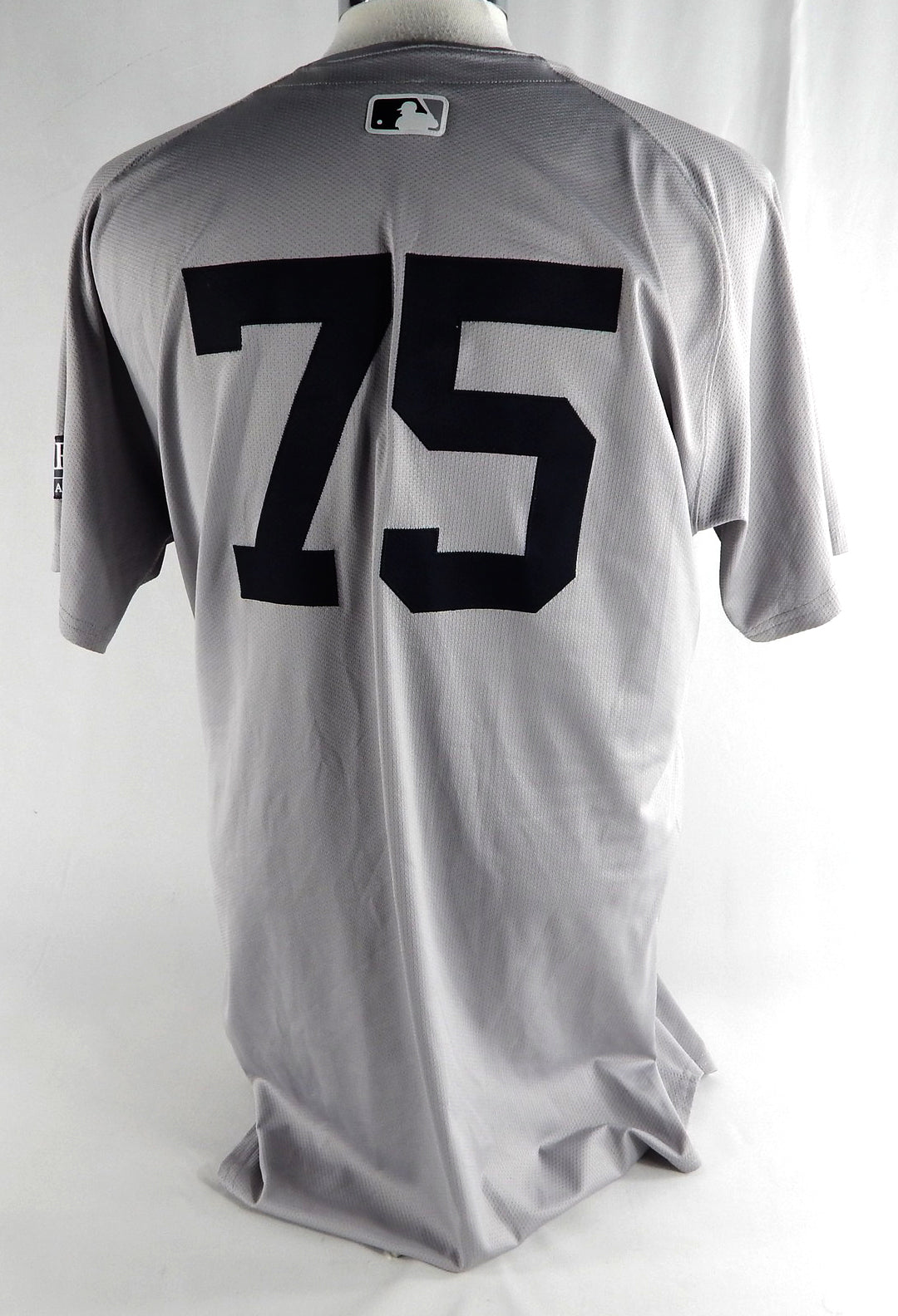 2024 New York Yankees Travis Chapman #75 Game Issued Grey Jersey World Series 8 Pic2