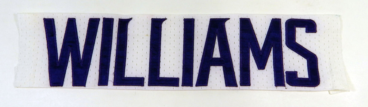 Minnesota Vikings Williams # Game Issued White Name Plate DP14831