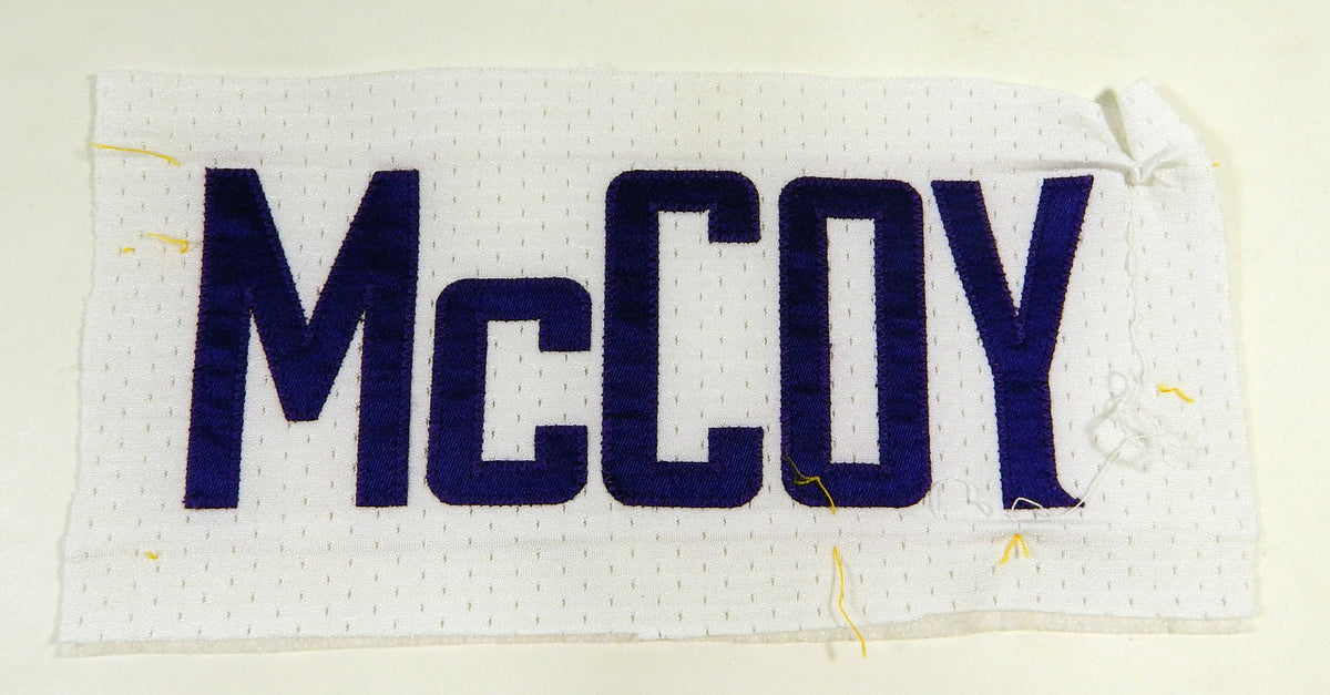 2013 Minnesota Vikings Greg McCoy #30 Game Issued White Name Plate DP14833