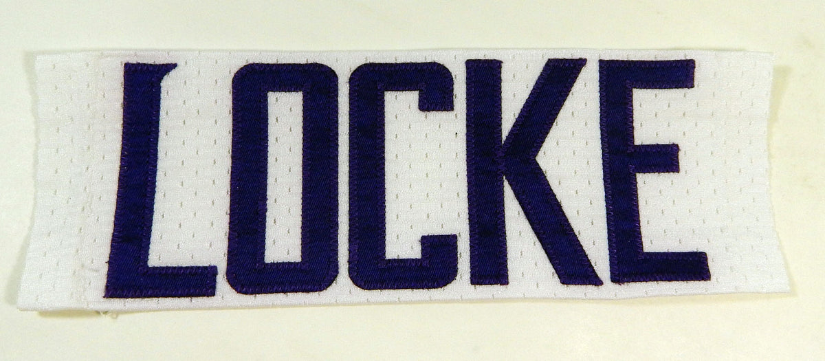2013-16 Minnesota Vikings Jeff Locke # Game Used White Name Plate DP14843