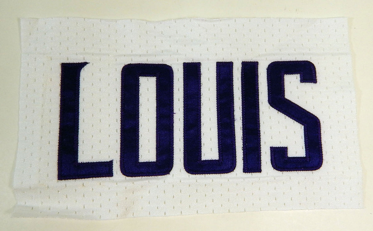2016 Minnesota Vikings Claudell Louis Game Issued White Name Plate DP14844