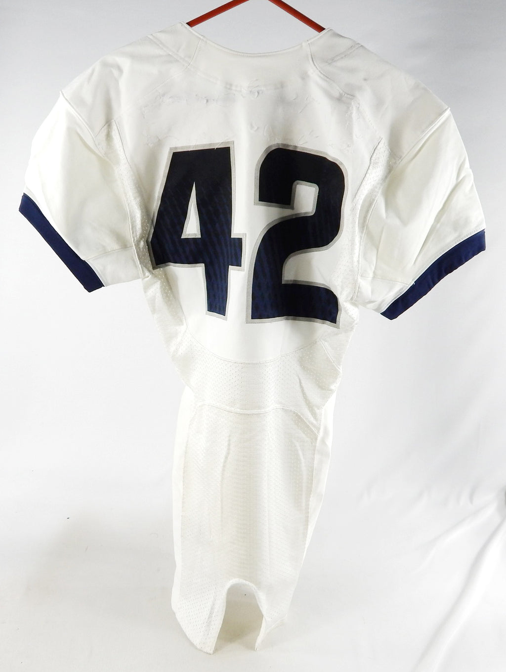 2012 Utah State Aggies #42 Game Used White Jersey NP Removed S DP84016 Pic2