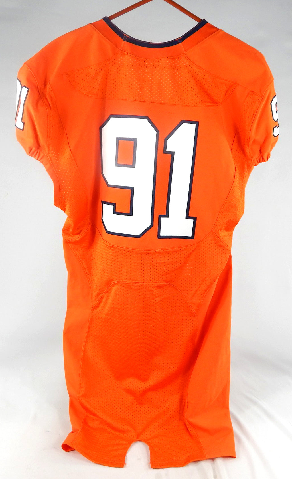 2017 Virginia Cavaliers #91 Game Used Orange Jersey Hoos Together Patch 42 160