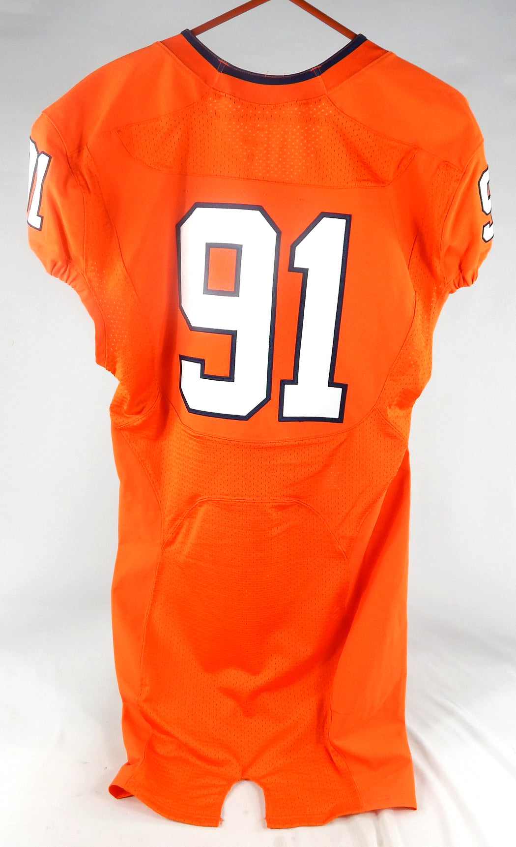 2017 Virginia Cavaliers #91 Game Used Orange Jersey Hoos Together Patch 42 160