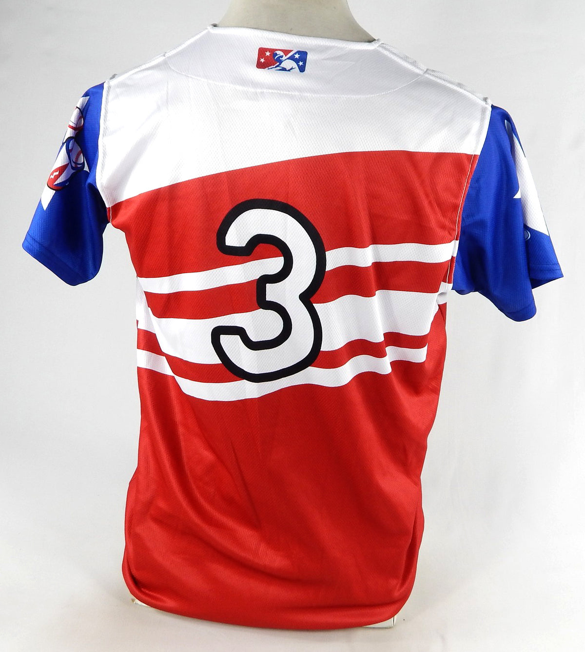 2022-23 Syracuse Mets #3 Game Issued Pos Used Red Jersey Copa Diversion 44 685 Pic2