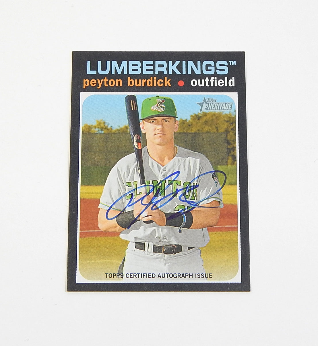 2020 Topps Heritage Minors Real One Autographs Peyton Burdick #ROA-PB Auto