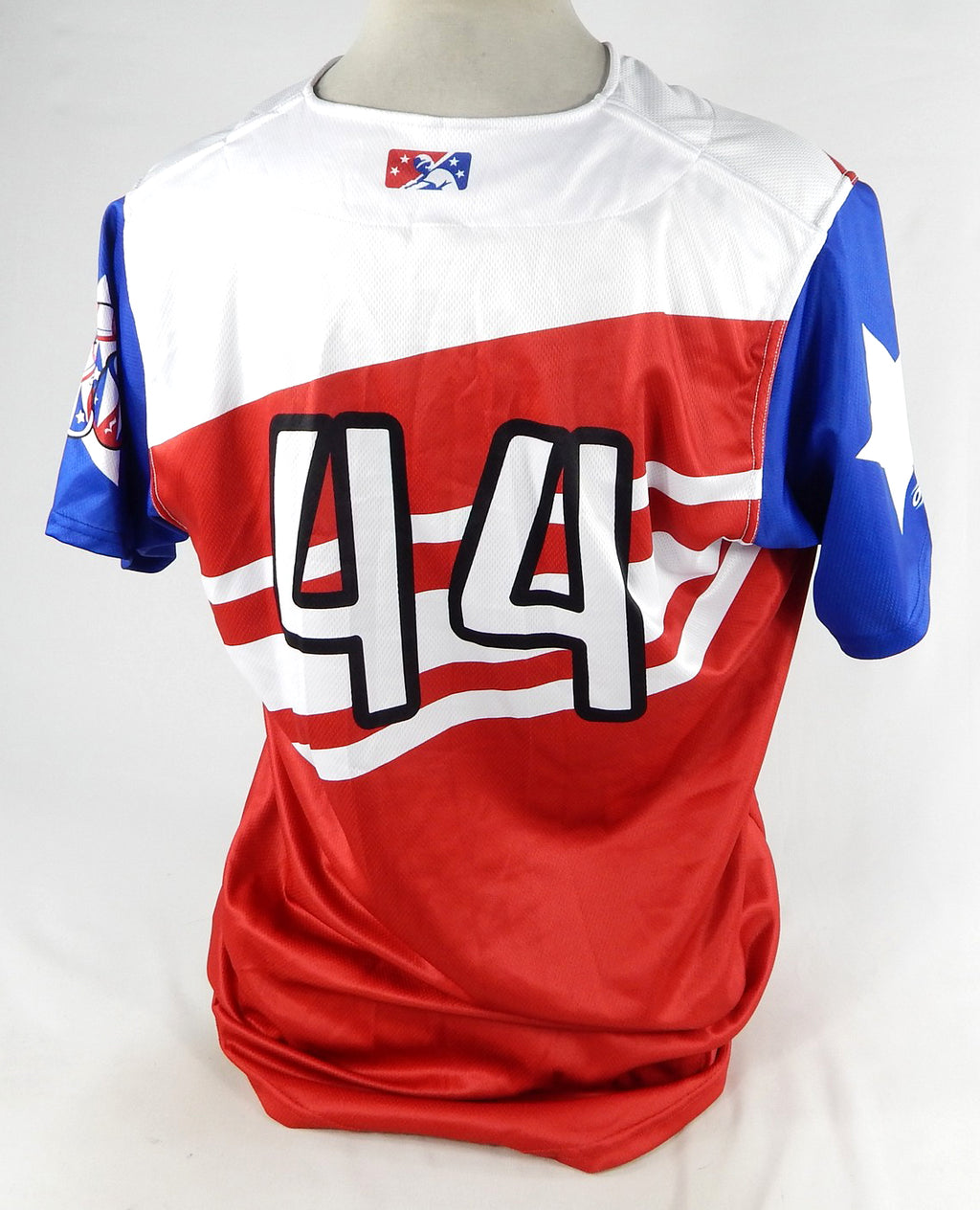 2022-23 Syracuse Mets #44 Game Issued Pos Used Red Jersey Copa Diversion 48 688 Pic2