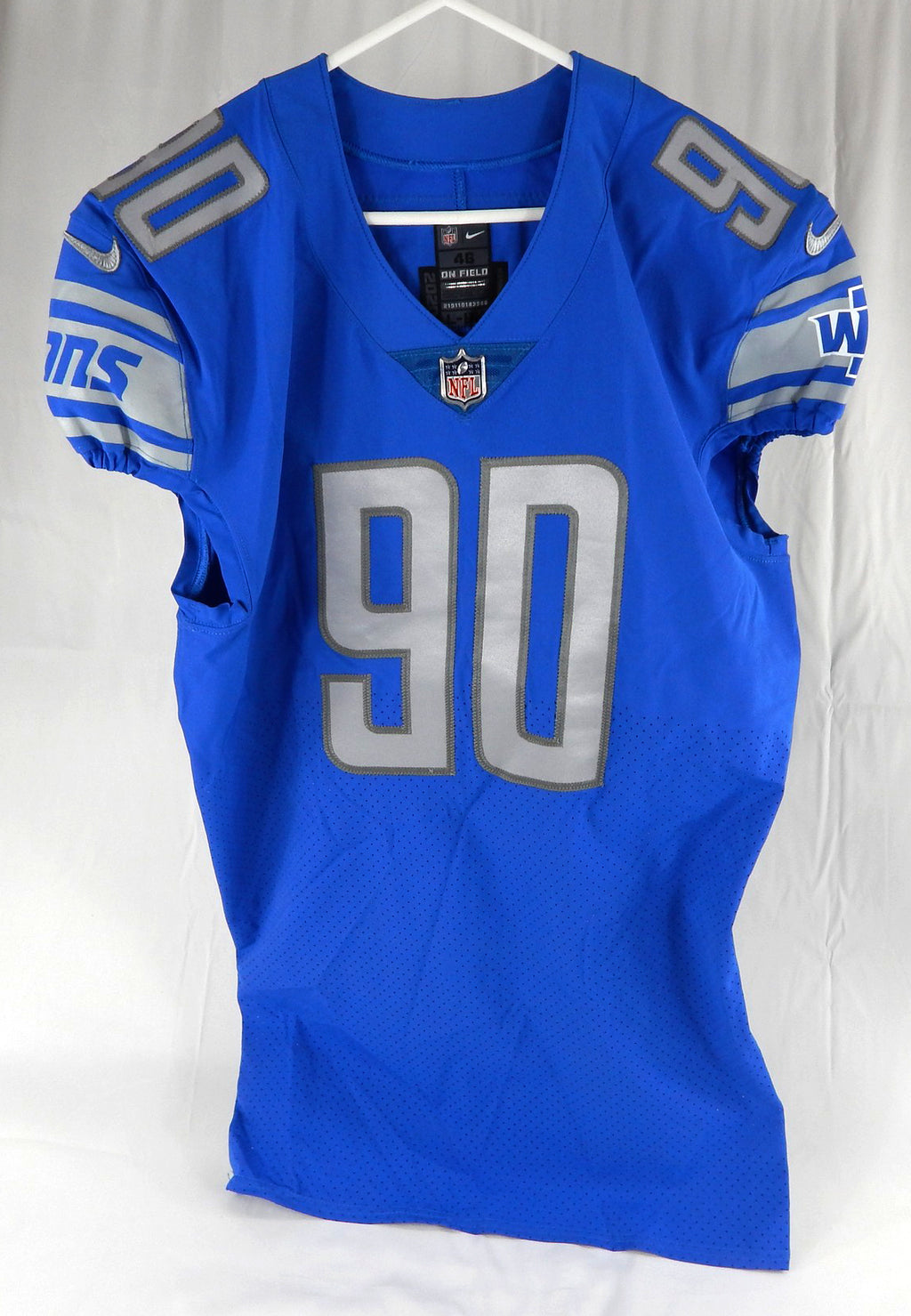 2020 Detroit Lions Cory Durden #90 Game Issued Blue Jersey 46 DP97344