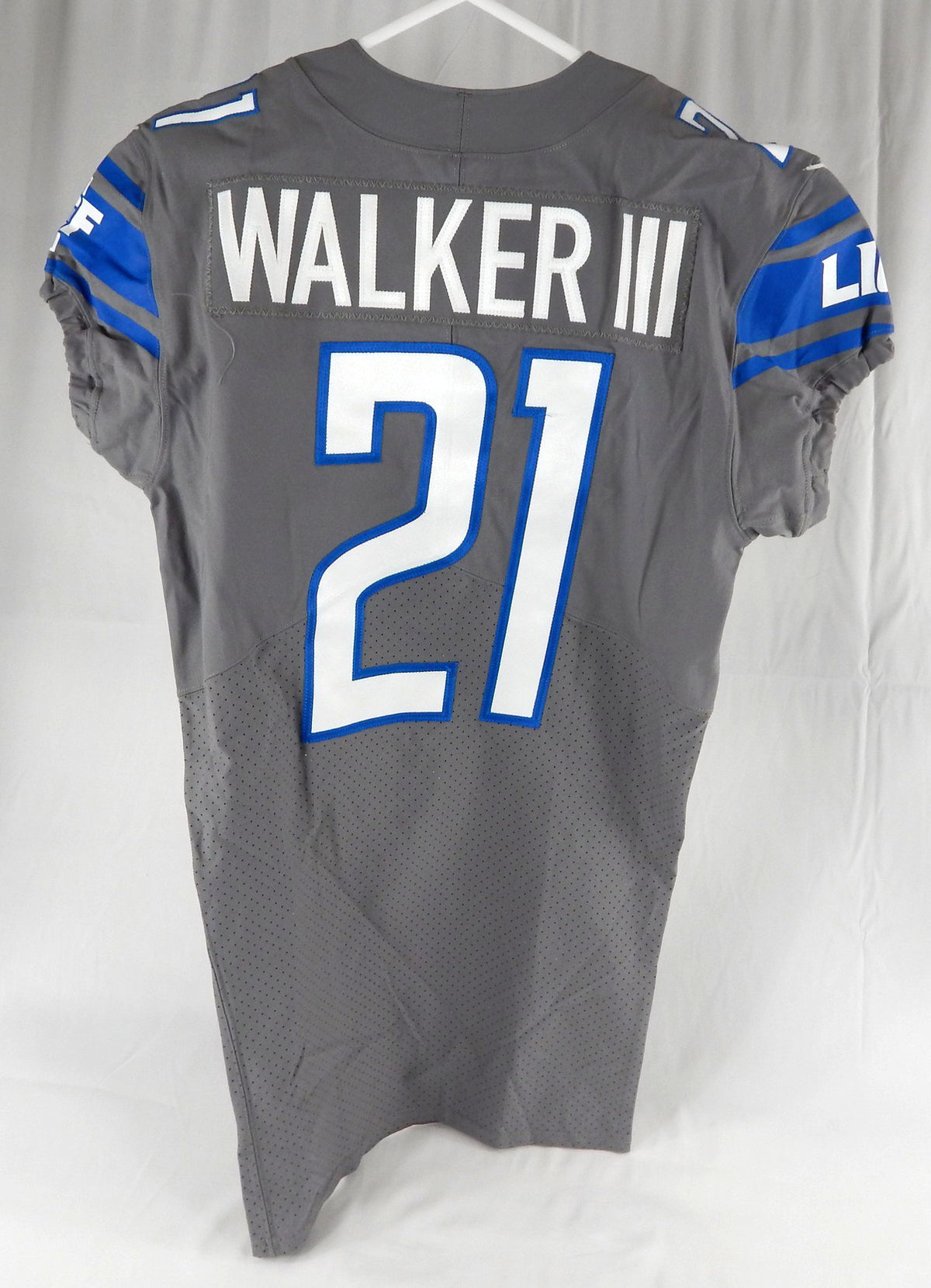 2019 Detroit Lions Tracy Walker III #21 Game Issued Grey Jersey Color Rush 40 5 Pic2