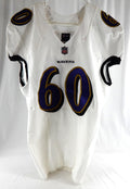 2015 Baltimore Ravens Steven Means #60 Game Issued White Jersey 44 358