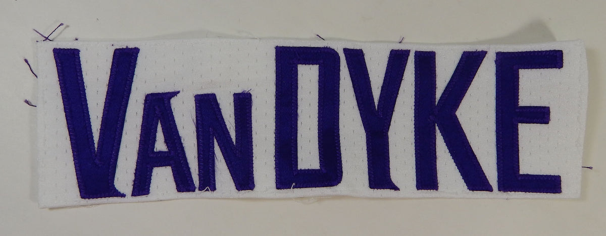 2015 Minnesota Vikings DeMarcus VanDyke Game Issued White Name Plate DP14887