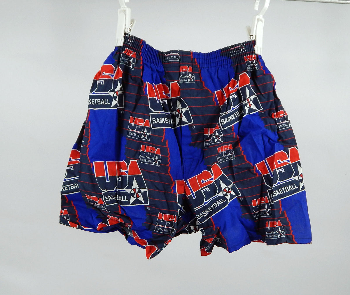 1990s Team USA Basketball Team Issued Blue Compression Shorts XS 347