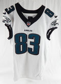 2024 Philadelphia Eagles Kylen Granson #83 Game Used White Jersey 40 DP111965