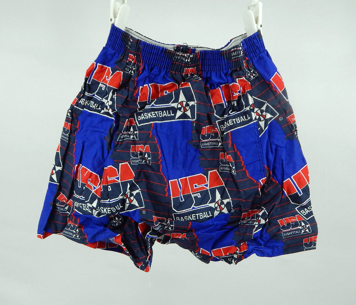 1990s Team USA Basketball Team Issued Blue Compression Shorts XS 347 Pic2