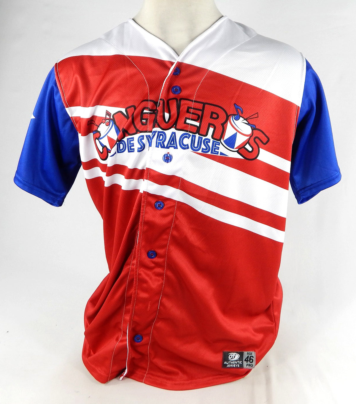 2022-23 Syracuse Mets #9 Game Issued Pos Used Red Jersey Copa Diversion 46 691