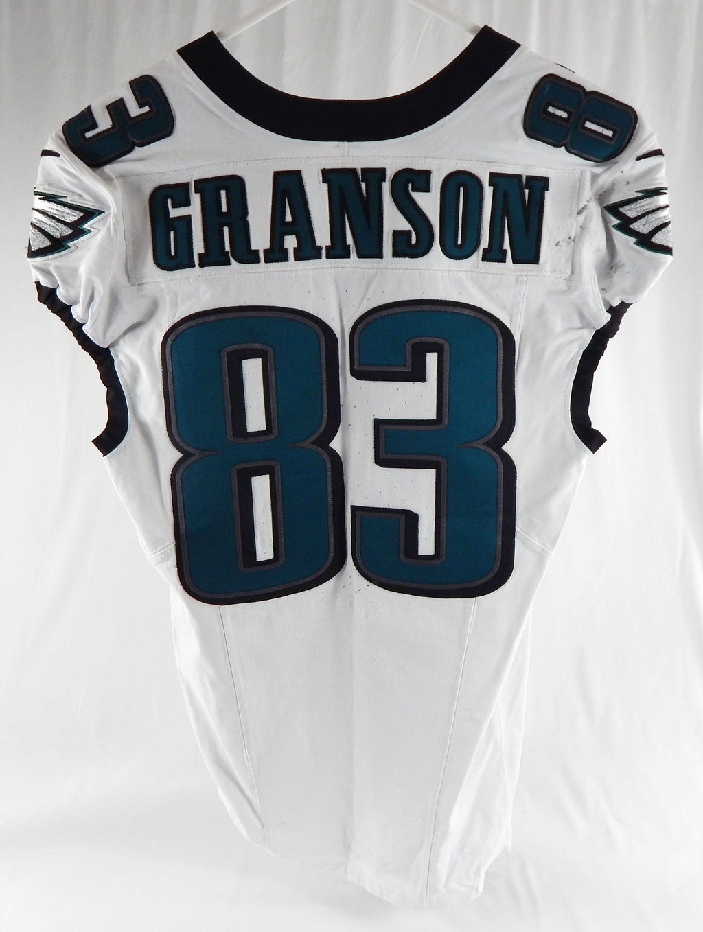 2024 Philadelphia Eagles Kylen Granson #83 Game Used White Jersey 40 DP111965 Pic2