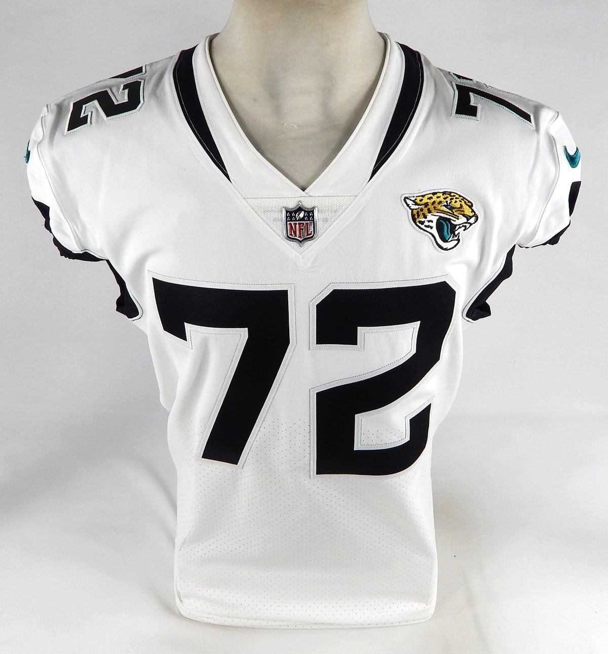 2020 Jacksonville Jaguars Blake Hance #72 Game Issued White Jersey 46 DP74717 Pic2