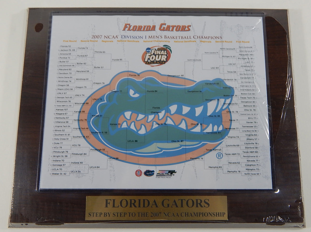 Florida Gators 2007 NCAA Division I Final Four Bracket Plaque