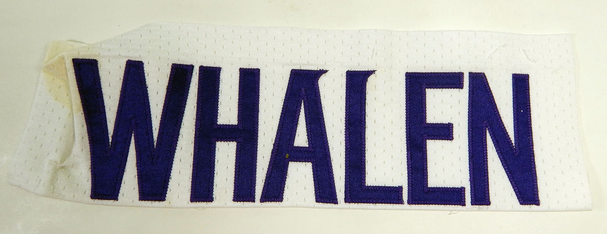 2015 Minnesota Vikings Ryan Whalen #89 Game Issued White Name Plate DP14893