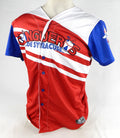 2022-23 Syracuse Mets #1 Game Issued Pos Used Red Jersey Copa Diversion 44 692