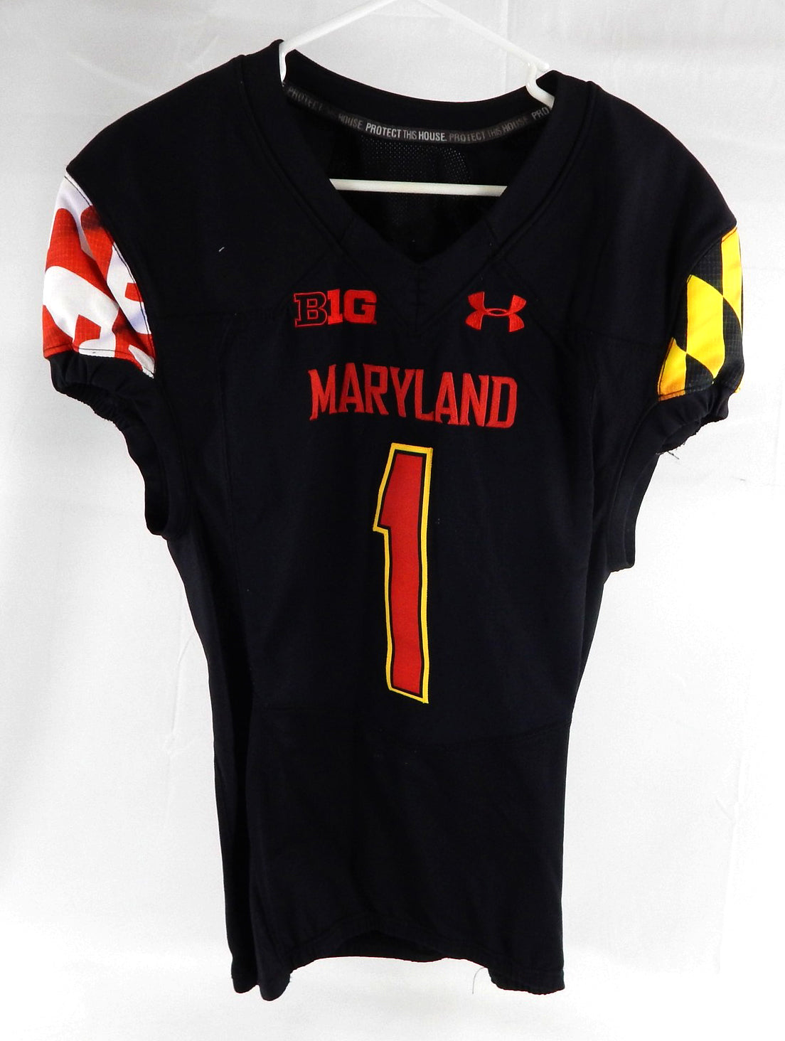 2018 Maryland Terrapins DJ Turner #1 Game Used Black Jersey Football 42 23