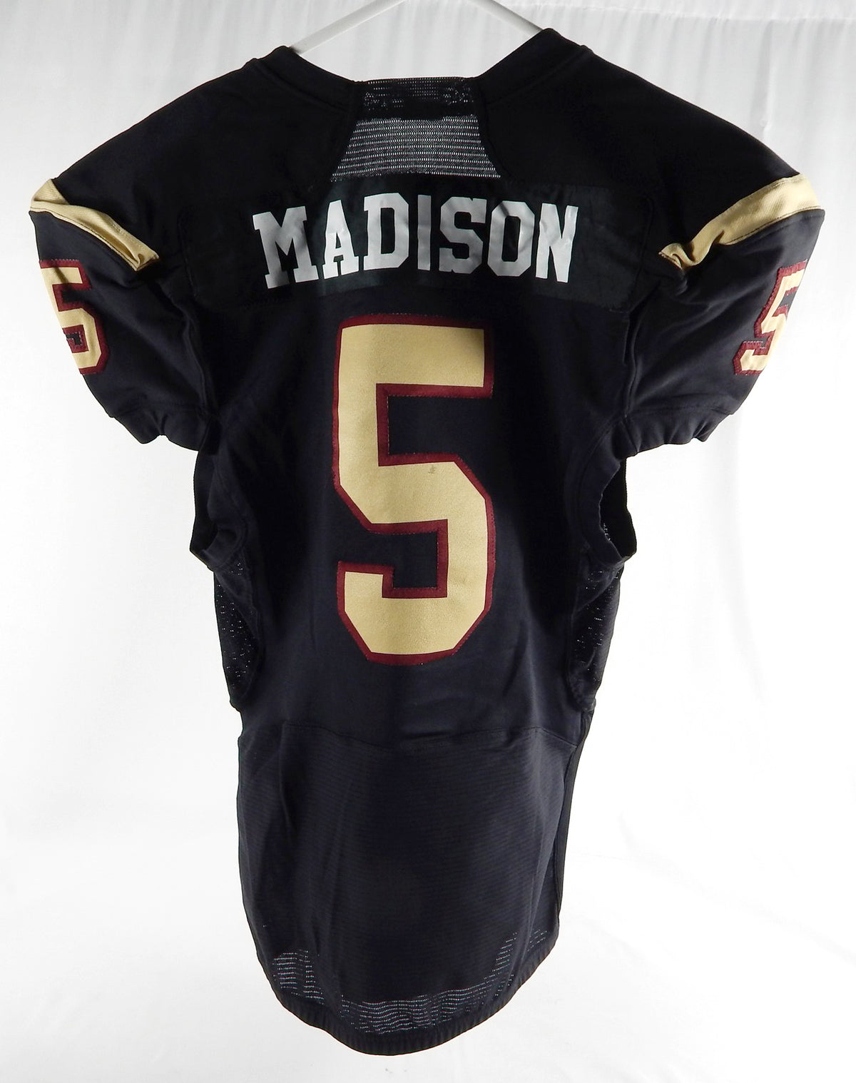 2019 Iowa Barnstormers Tevin Madison #5 Game Used Black Jersey L 257 Pic2