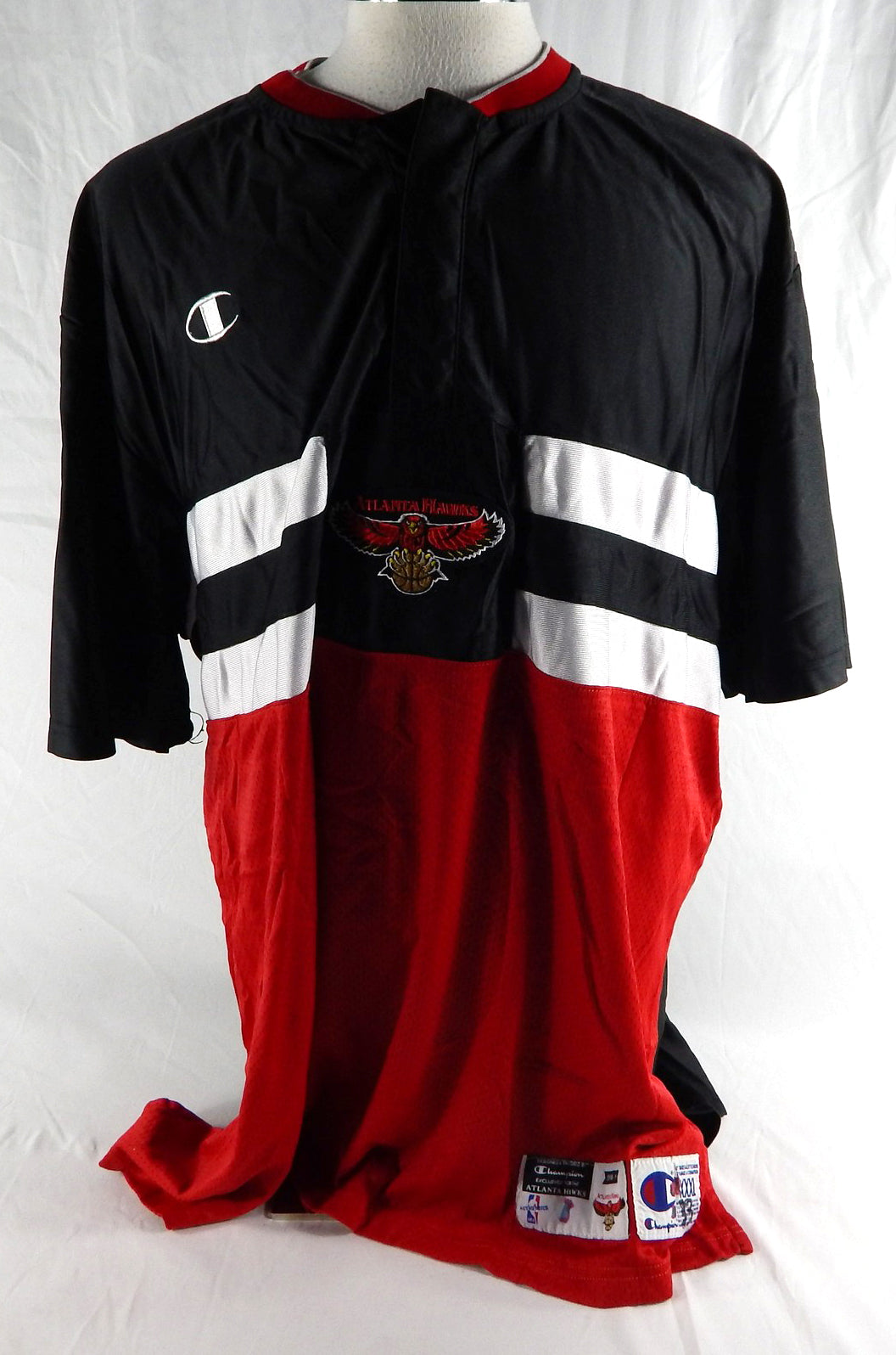 1998-99 Atlanta Hawks #33 3 Game Used Black Warm Up Shirt XXXL 577
