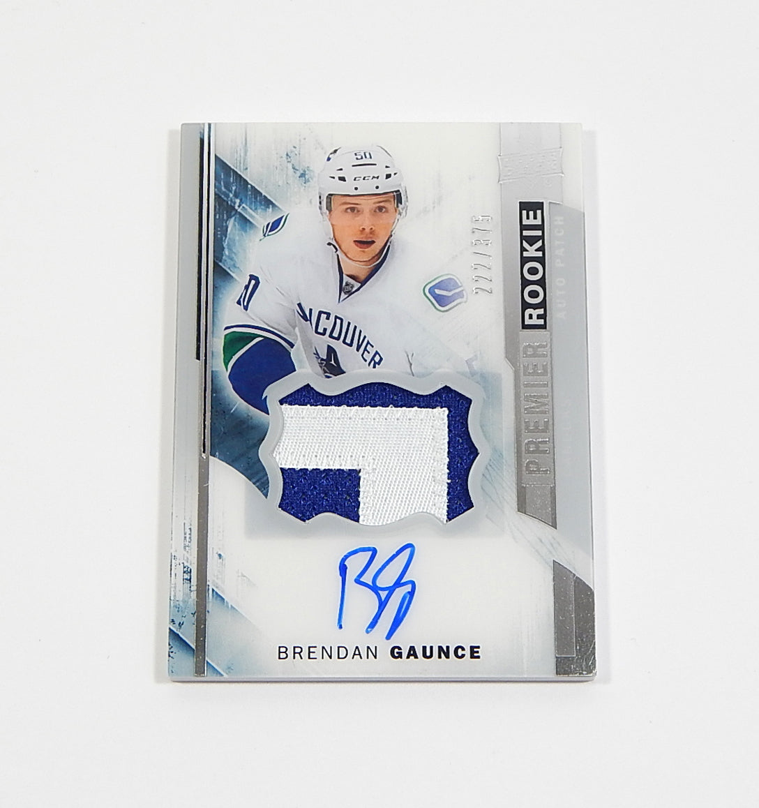 2015-16 Upper Deck Premier Brendan Gaunce RC #103 Auto Jersey Patch #'d /375