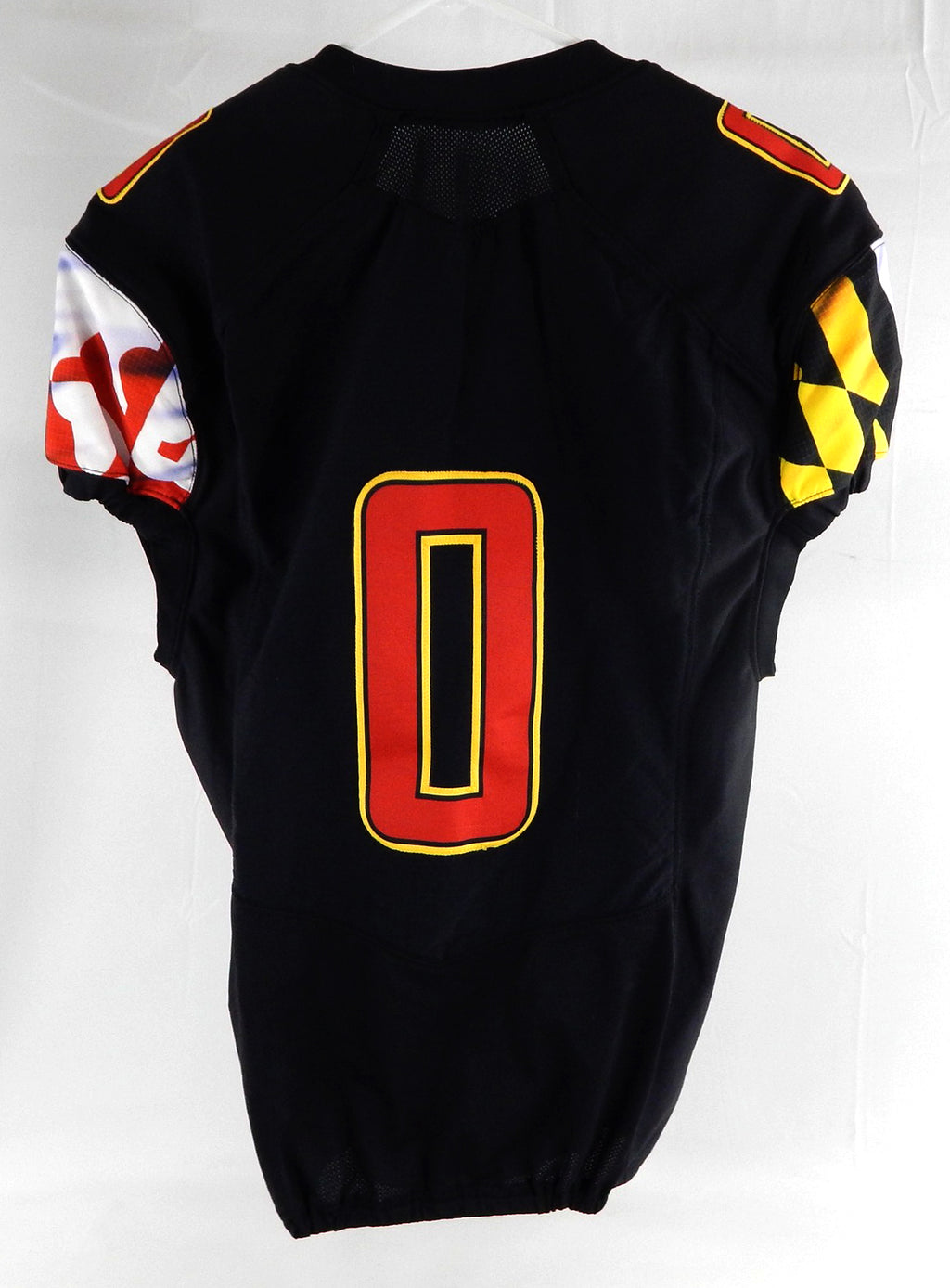 Maryland Terrapins #0 Game Used Black Jersey Football NP Rem 46 24 Pic2