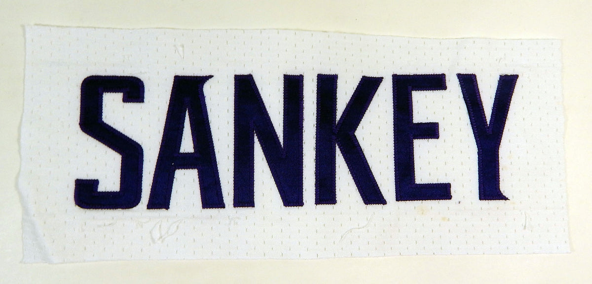 2017 Minnesota Vikings Bishop Sankey #43 Game Used White Name Plate DP14912