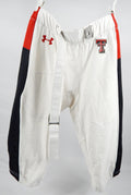 2020 Texas Tech Red Raiders Weston Wright #70 Game Used White Pants 42 857
